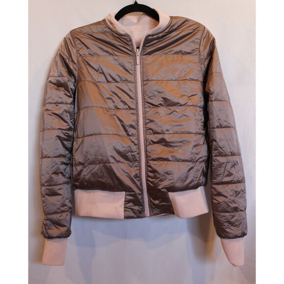 LULULEMON Non-Stop Bomber Women REVERSIBLE Crop Jacket Size 8 Pink Mist NEW‎ - Picture 3 of 10